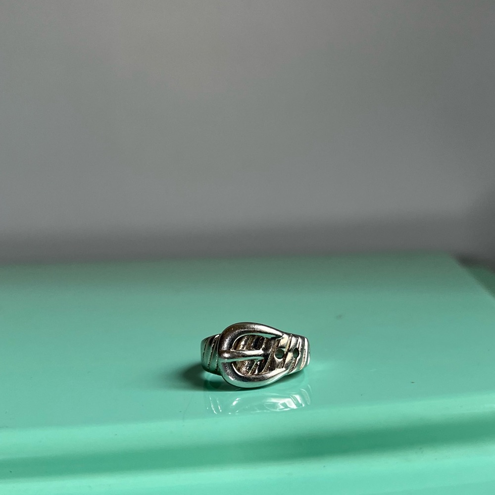 925 Sterling Silver Buckle Ring